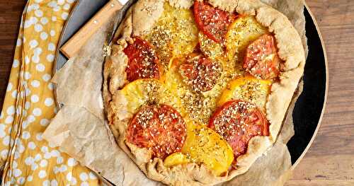 Tarte rustique tomates et zaatar (été, vegan, quiche)