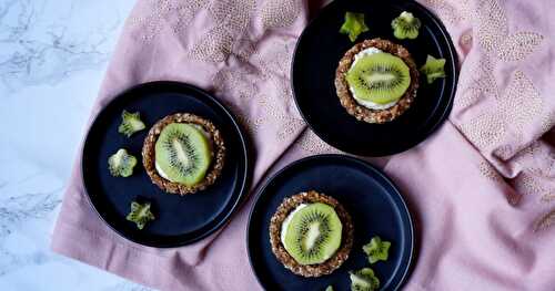Tartelettes crues au kiwi (vegan, cuisine crue)