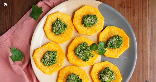 Toasts de butternut, pesto de persil (vegan, sans gluten)