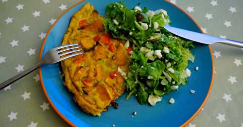 Tortilla patate douce-poivron-ciboulette (veggie)