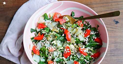 Salade blettes et tomates (amap, sans gluten, vegan, salade)