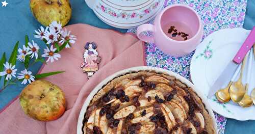 Tarte pommes, raisins (Alsace, sans lactose, sans oeuf)