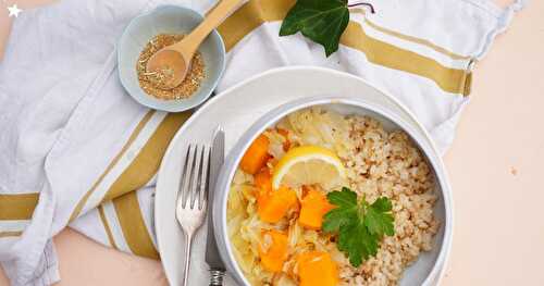 Butternut et chou au curry (amap, vegan, sans gluten)