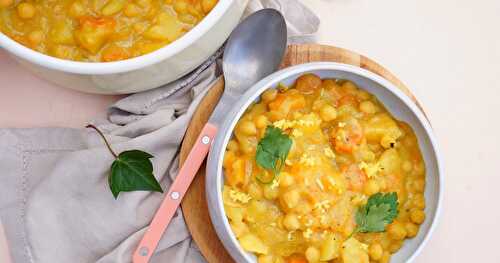 Curry aux légumes d'hiver et aux pois chiches (vegan, sans gluten)