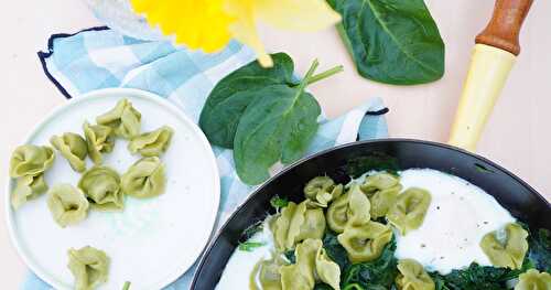 Cappelletti aux épinards et oeufs (veggie, printemps)