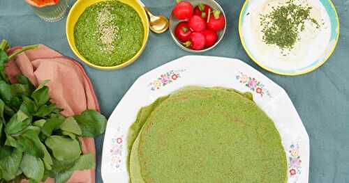 Crêpes salées au cresson (amap, veggie)