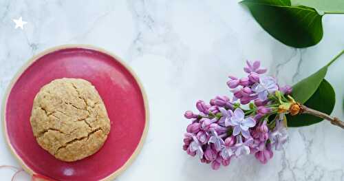 Rhubarbe rôtie, sablés gingembre, glace vanille (dessert, printemps)