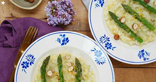 Risotto aux asperges vertes (vegan, sans gluten, printemps)