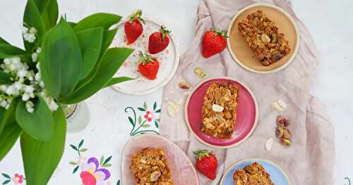 Barres à l'épeautre et au miel (goûter, dessert)