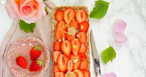 Tarte aux fraises (vegan, sans gluten)