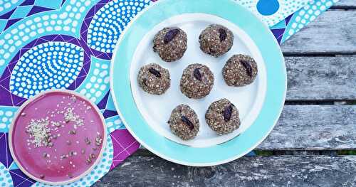 Energy balls chanvre-cranberries (vegan, sans gluten) 