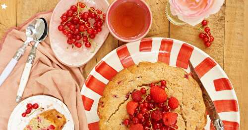 Gâteau aux fruits rouges à la farine de millet (sans gluten, dessert, goûter, été)