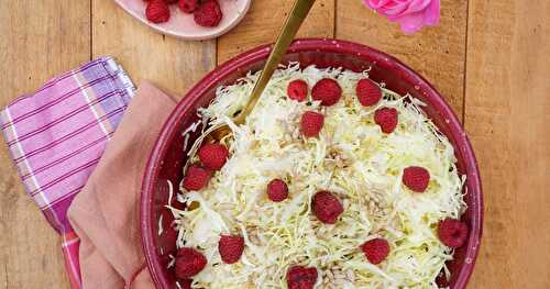 Salade chou blanc, framboises (amap, salade, été)