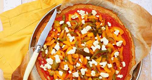 Socca-pizza aux poivrons (sans gluten, veggie, été)