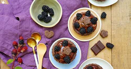 Tartelettes mûres et chocolat (vegan, sans gluten, dessert)