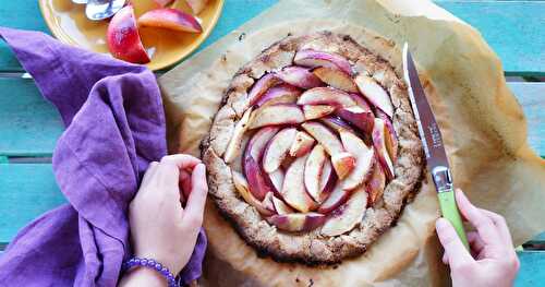 Tarte rustique à la nectarine, pâte sans gluten (dessert, sans gluten)