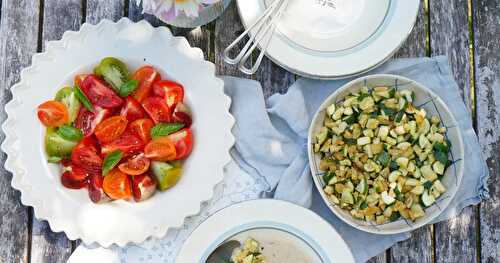 Velouté de haricots blancs à l'ail et topping aux courgettes (amap, vegan, sans gluten, été)