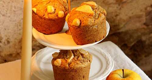 Muffins noisettes et pommes (vegan, goûter, dessert)