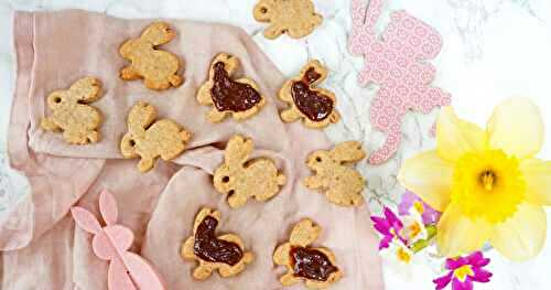 Petits lapins à la pâte à tartiner au chocolat (dessert, goûter, Pâques)