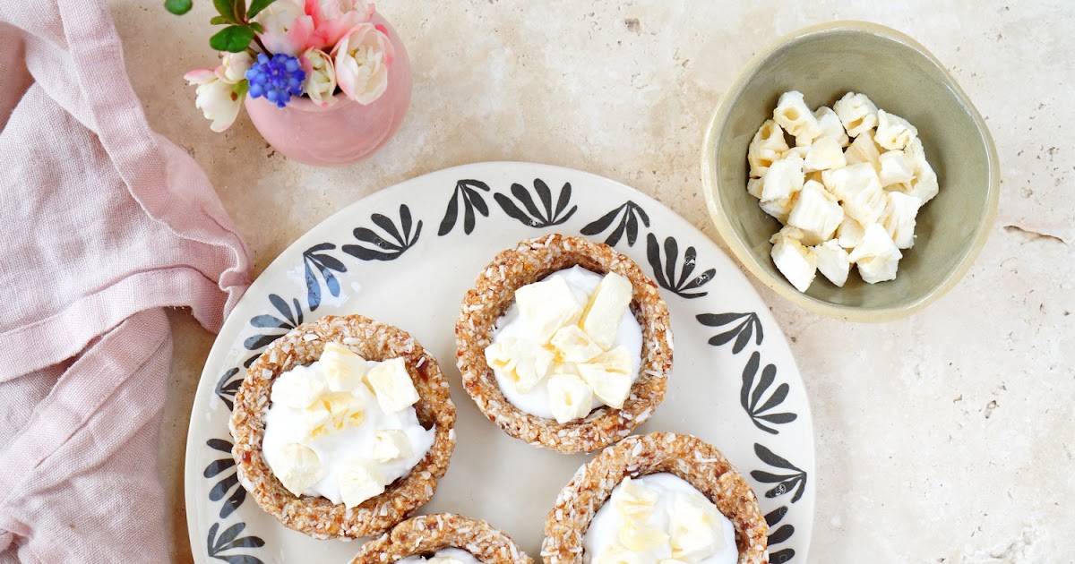 Tartelettes crues coco-ananas (vegan, cru, sans gluten, dessert)