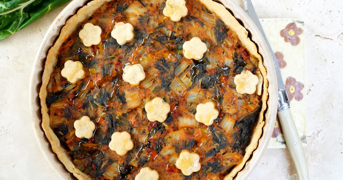 Quiche blettes, tomates séchées, tofu soyeux (vegan, amap, quiche)