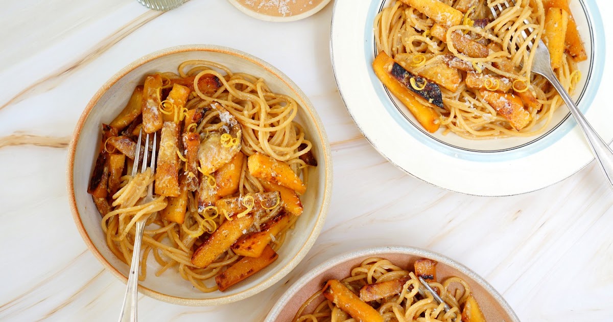 Spaghetti rutabaga façon carbonara (veggie)