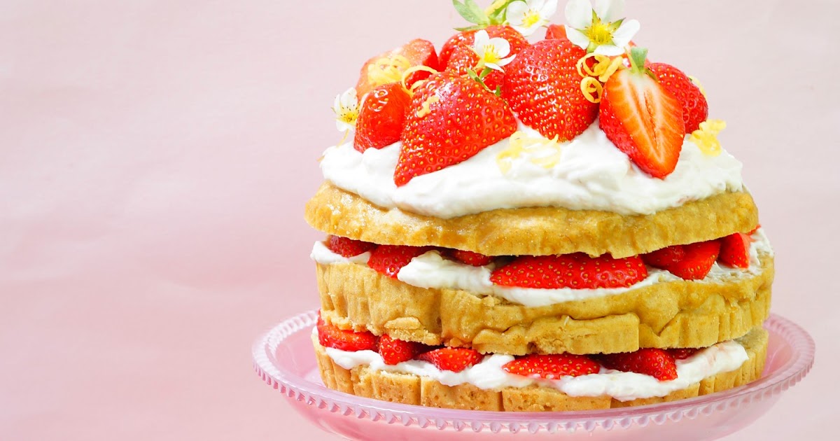 Layer cake citron fraises (dessert, goûter)