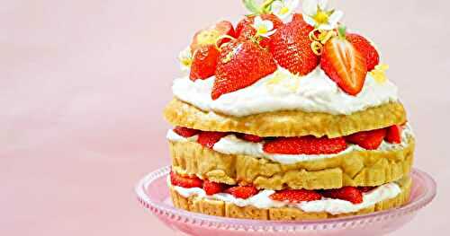 Layer cake citron fraises (dessert, goûter)