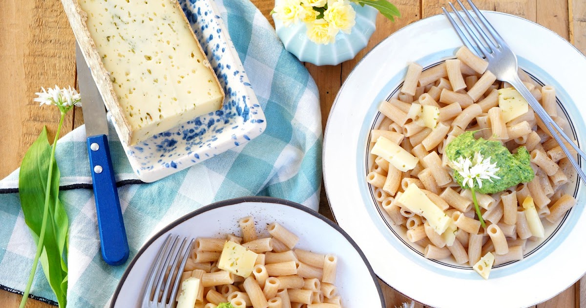 Pâtes au pesto d'ail des ours et tomme à l'ail des ours (veggie, Alsace, printemps)