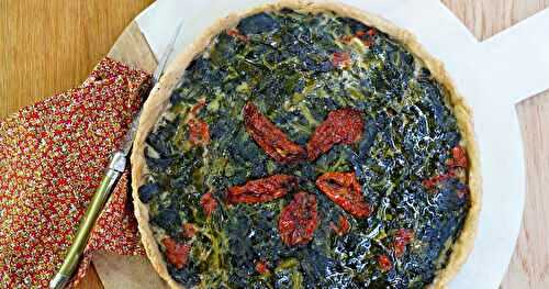 Quiche épinards et tomates séchées (vegan, quiche, amap)