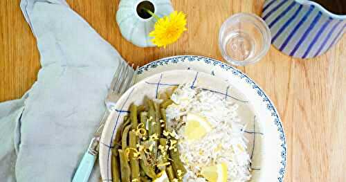 Curry de haricots verts (vegan, sans gluten, amap)