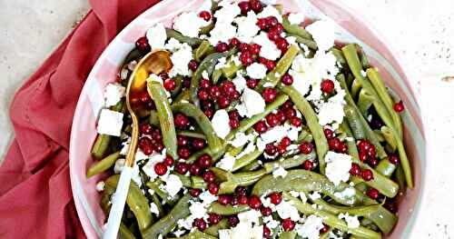 Salade haricots verts, groseilles, feta (amap, salade, été)