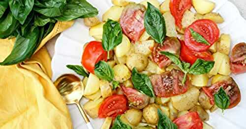 Salade pommes de terre, tomates, basilic (amap, salade, été)