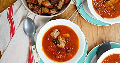 Soupe à la tomate (amap, vegan, soupe, été)