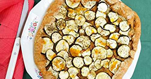 Tarte rustique courgettes, moutarde, miel (veggie, quiche, amap, été)