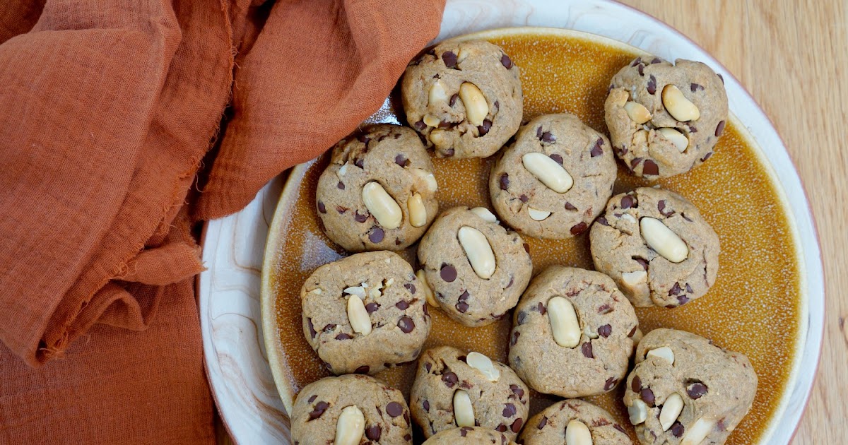 Cookies cacahuètes et pépites de chocolat (vegan, sans gluten, goûter, dessert)