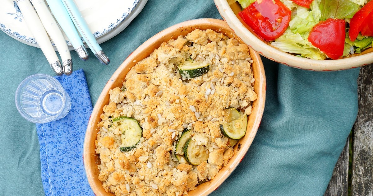 Crumble courgettes parmesan (sans gluten, veggie, amap)