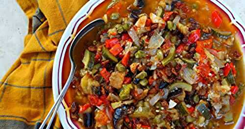 Ratatouille-Caponata à ma façon (amap, estival, vegan)