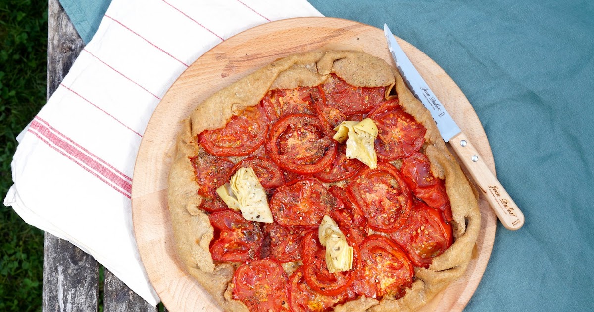 Tarte rustique tomates et artichauts (tarte, amap, vegan, estival)