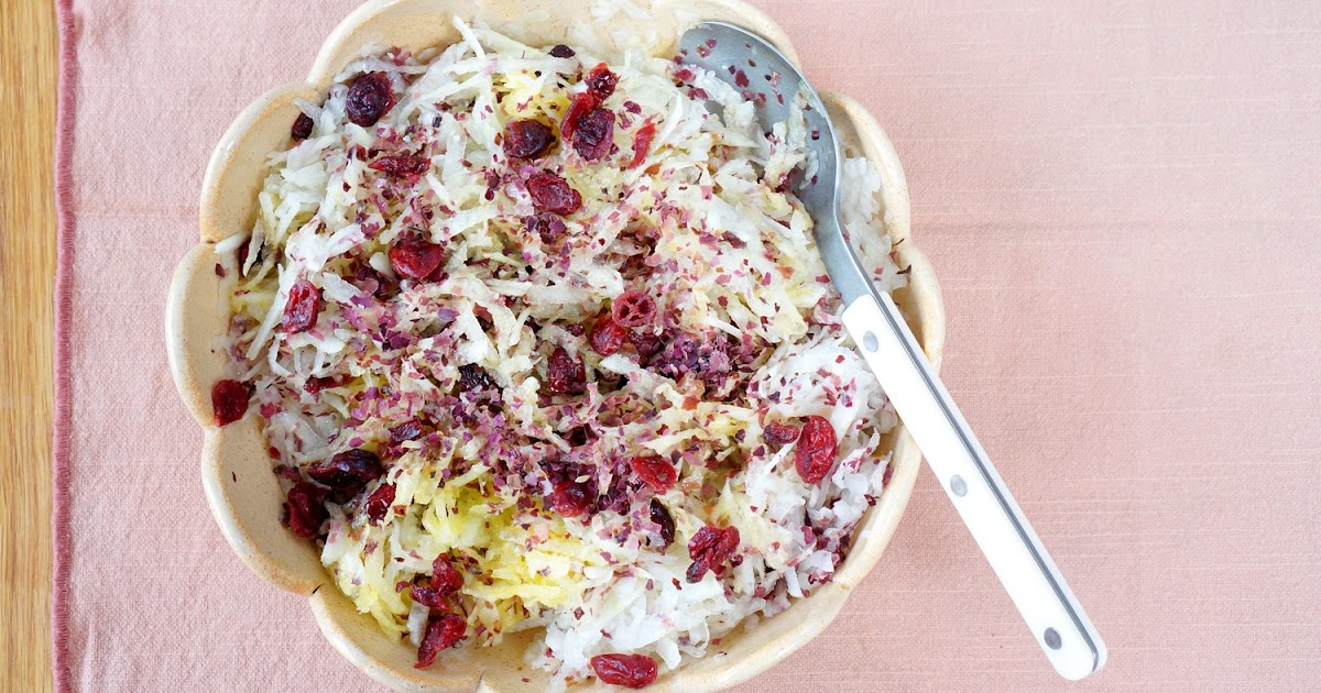 Salade de radis daikon , cranberries, dulse (salade, amap, cru)