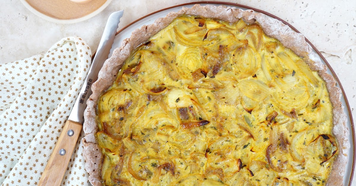 Quiche oignons et curry (amap, veggie, quiche)