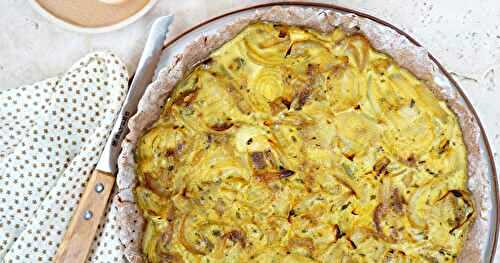 Quiche oignons et curry (amap, veggie, quiche)