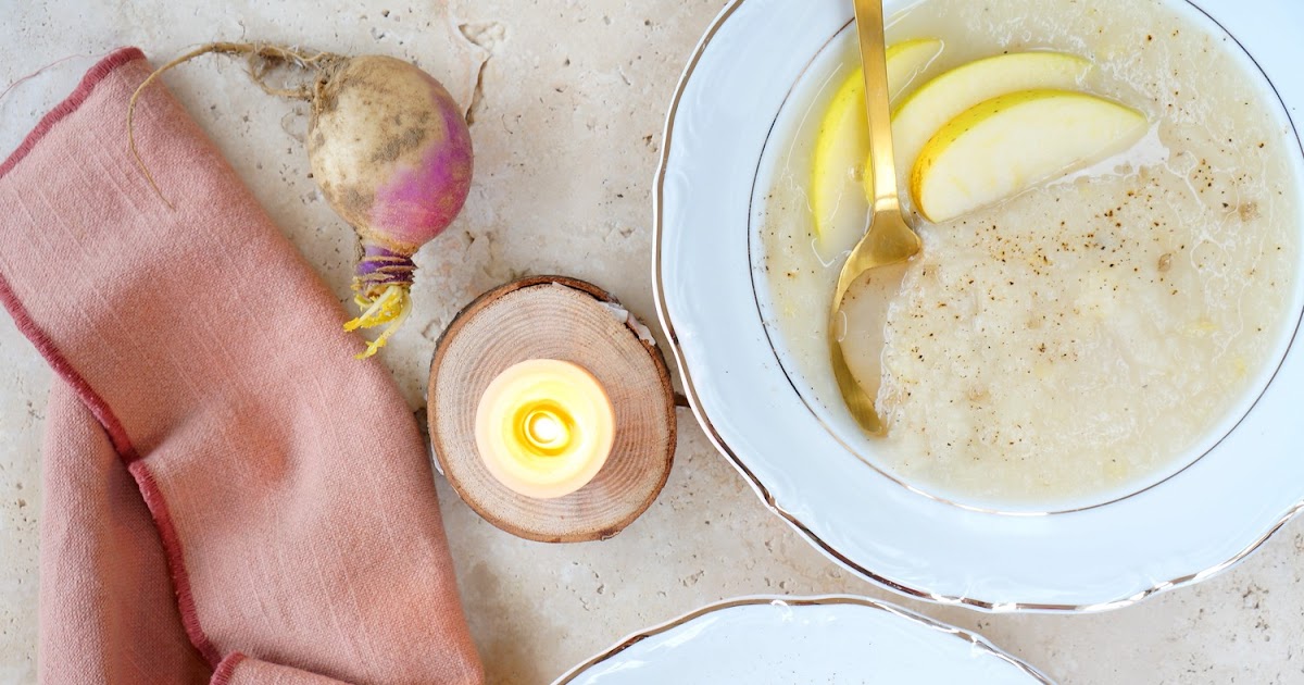 Velouté navets et pommes (amap, soupe, vegan, sans gluten)