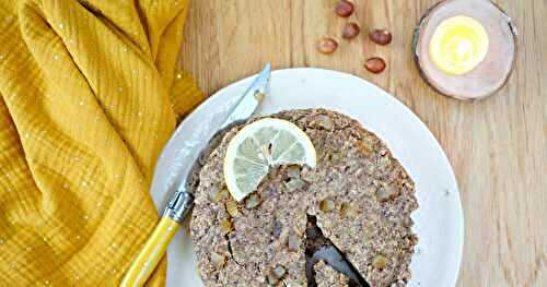 Gâteau noisettes et citron confit (gâteau, goûter, dessert, vegan)