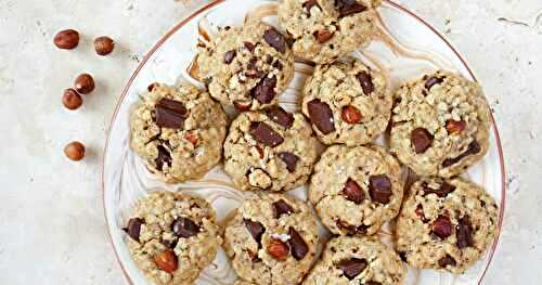 Cookies noisettes et chocolat (goûter, dessert, vegan)