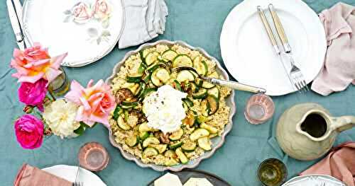 Millet, courgettes, ricotta (sans gluten, veggie)