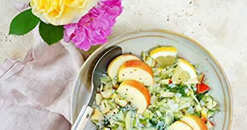 Salade konjac façon riz, fenouil, pomme (vegan, sans gluten)