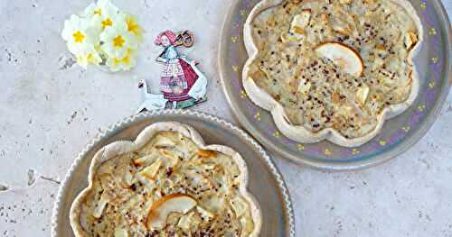 Quiches à la choucroute, moutarde, pomme (quiche, Alsace, veggie)