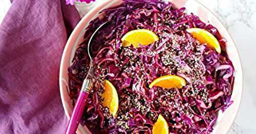 Salade chou rouge et orange (salade, amap, vegan)