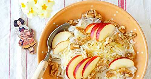 Salade de choucoute, pommes, noix (salade, cru, Alsace, amap)